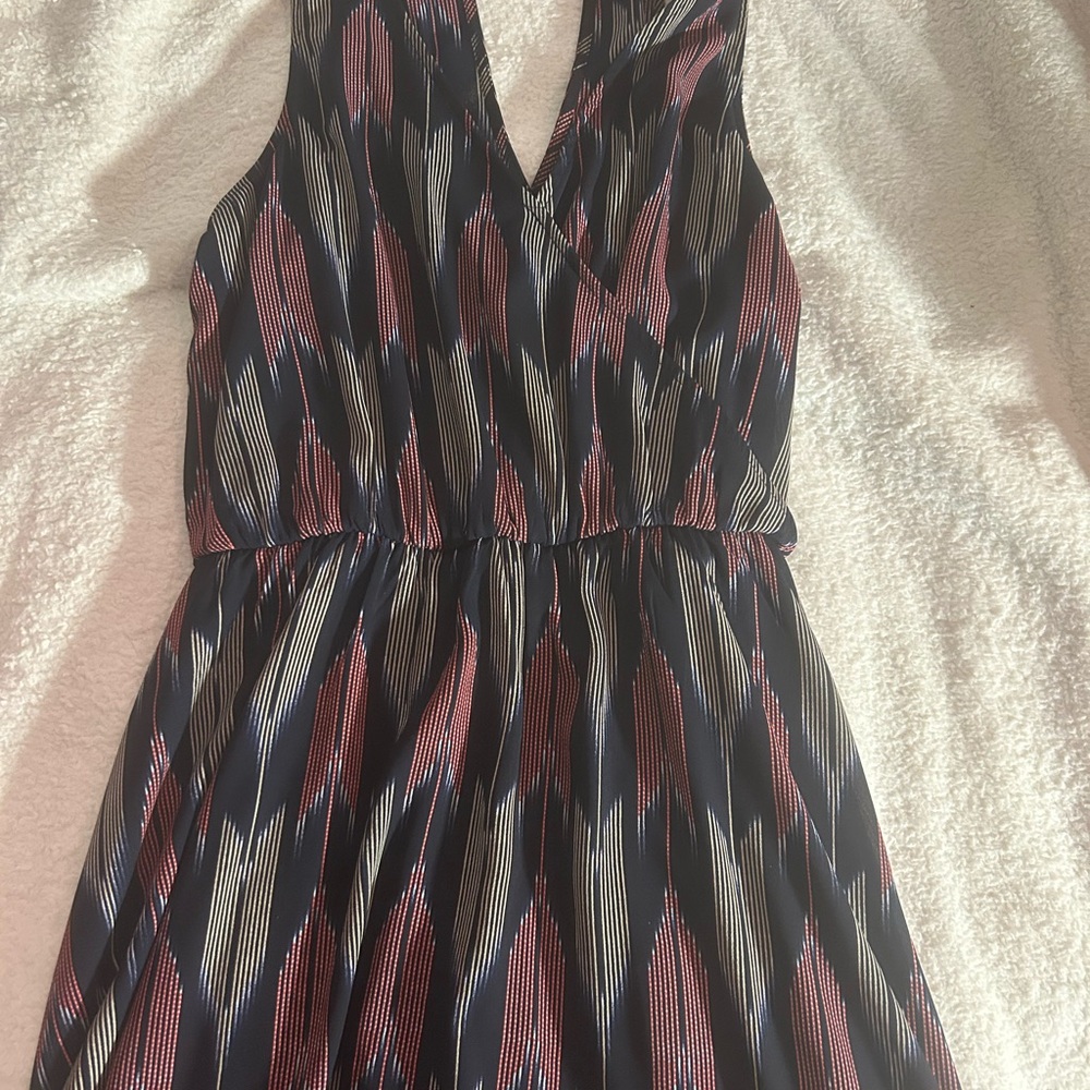 Lush Black and Pink Patterned Mini Dress